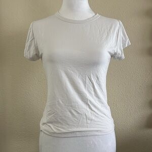 white fox basic white tee
